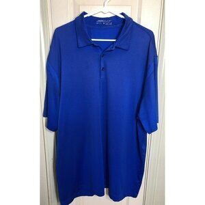 Nike Golf Dri-Fit Mens XL Blue Short Sleeve Athletic Polo Shirt